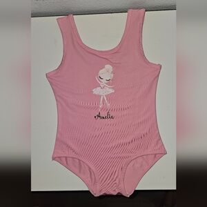 Brand New "Amelia" 4T/5T Pink Ballerina Leotard Bodysuit